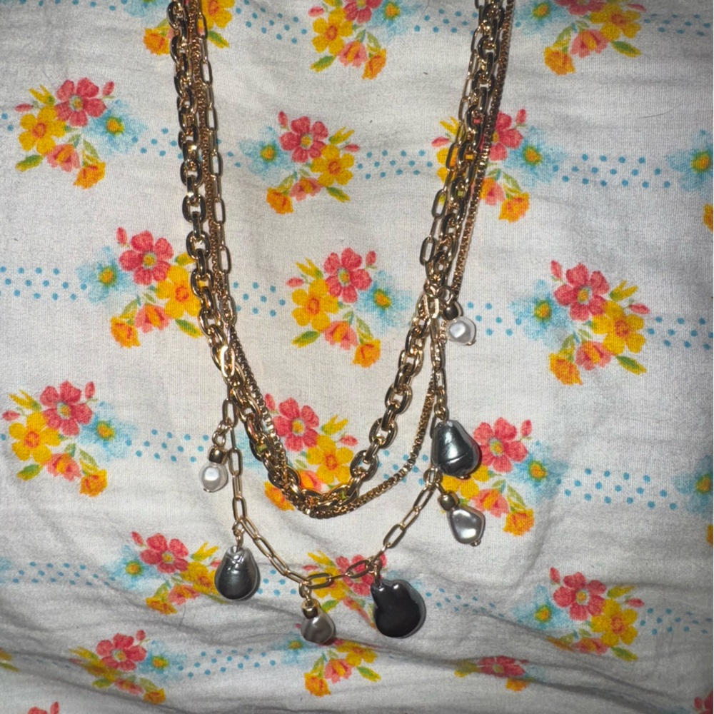 Pearl Gold Multi-Strand Necklace - A New Day™